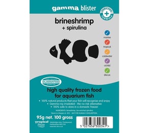 Gamma Frozen Brineshrimp and Spirulina 100g Blister Pack