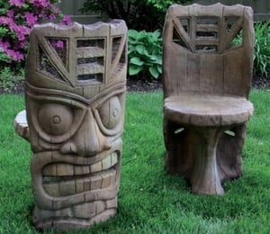 Massarelli Tiki Chair Garden Statue