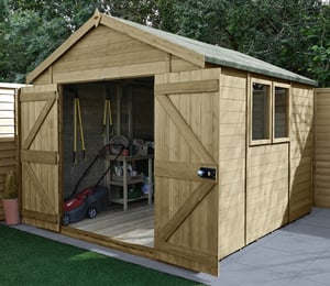 Forest Timberdale 8 x 10 ft Tongue & Groove Double Door Shed