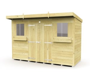 Total Store 10 x 4 ft Pent Summer Shed