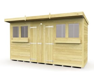 Total Store 12 x 4 ft Pent Summer Shed