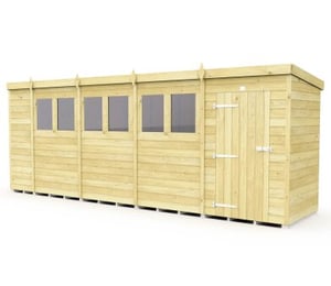 Total Store 18 x 4 ft Pent Shed