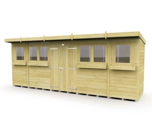 Total Store 18 x 4 ft Pent Summer Shed