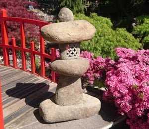Traditional Japanese Mountain Rock Lattice Lantern