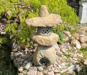 Traditional Japanese River Rock Lantern