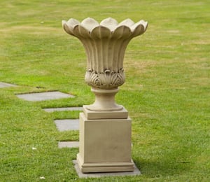 Tulip Vase Planter on Plinth