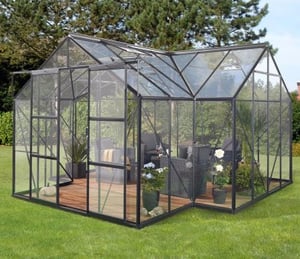 Vitavia Sirius 13000 Orangery 12 x 12 ft Black Greenhouse