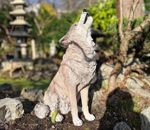 Vivid Arts Large Sitting Wolf Ornament