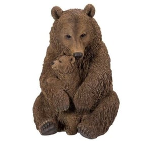 Vivid Arts Mother & Baby Brown Bear 88cm Ornament