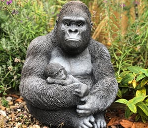 Vivid Arts Sitting Gorilla & Baby Ornament