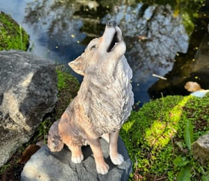 Vivid Arts Sitting Wolf Ornament