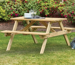 Woodshaw Appleton 4 Seater Wooden Picnic Table