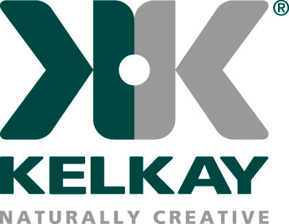 Kelkay's Logo: Back to back Ks with "Kelkay Naturally Creative" written underneath.