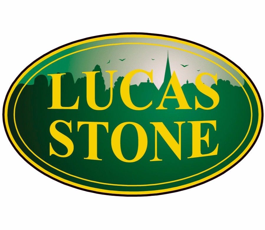 Lucas Stone stone planters brand logo.