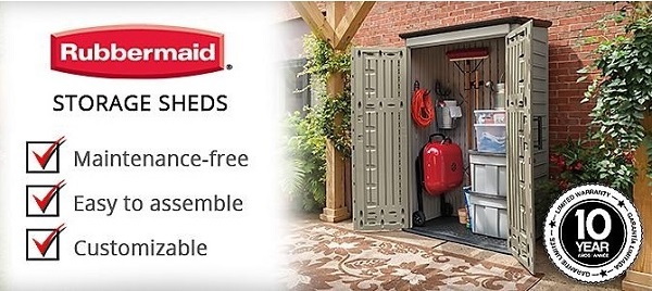 Features of buying a Rubbermaid branded shed.