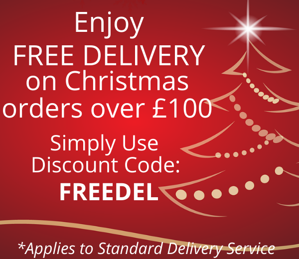 Use Discount Code: FREEDEL for Free Delivery on Christmas Orders over £100